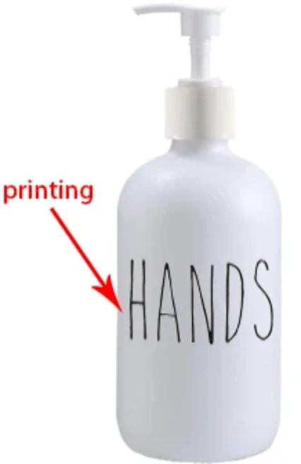 500ML 매트 블랙 접시 비누 병 주방 디스펜서 리필 형 욕실 핸드 샴푸 샤워 젤 프레스, 12 white HANDS, 12 white HANDS