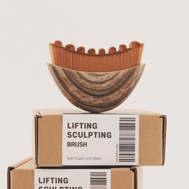 부띠끄38 리프팅 브러쉬 얼굴 괄사 마사지기, 브라운, 1개