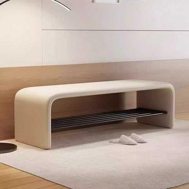 현관 벤치 의자 입구신발장 원룸 북유럽 수납장 인테리어, 1단, 오렌지 100x35x40