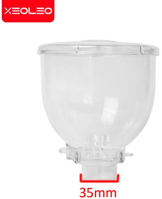 커피 그라인더 플라스틱 호퍼 점프 블록 방지 기능 포함 투명 구멍 크기 250g 3.5cm