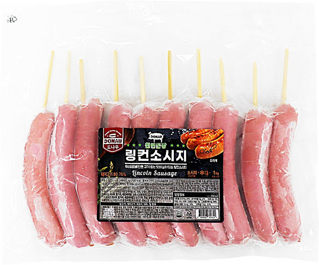 푸드올마켓_ 도나우 링컨 소시지 1kg /냉동 캠핑, 1개