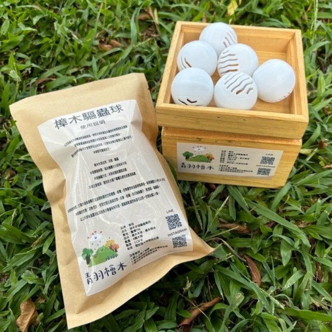 【台灣香樟木精油芬香驅蟲球】6入 附贈5ml樟木精油 木質調香氣 驅蟲除臭 居家必備, 1個