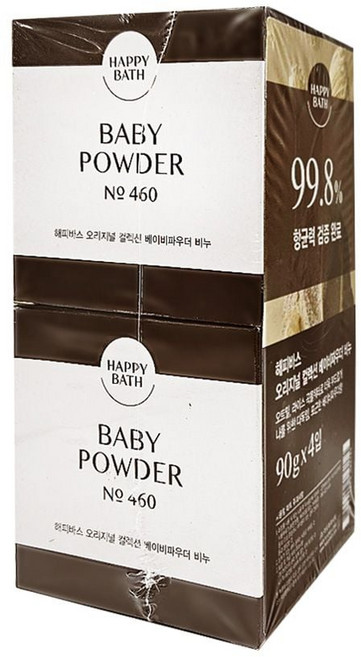 해피바스 오리지널 컬렉션 베이비파우더 비누 90g x 4개입, 1ml, 1g, 1개입