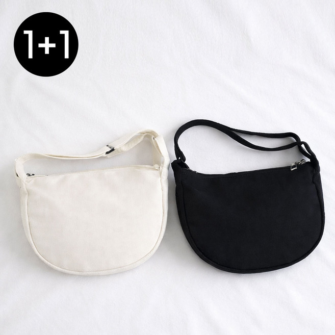 작은나무숲 캔버스 크로스백 1+1 남여공용 숄더백