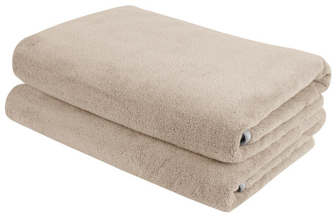 SUNLAND 굿초이스 파스텔톤 대형 비치타월 0cm, 2개, 베이지색