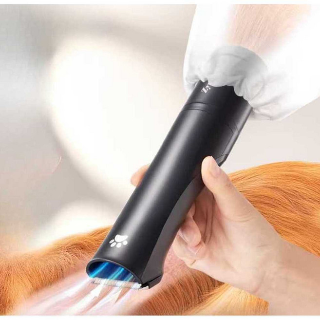 고양이 진공 미용기 털날림 방지 세트 펫케어 털청소기 빗, 1개, 블랙