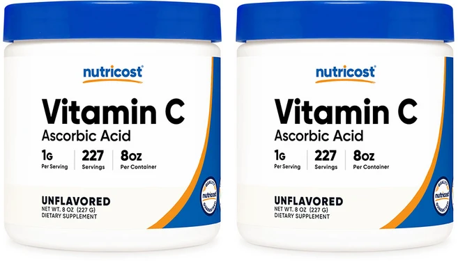 뉴트리코스트 비타민C 파우더 Vitamin C powder 0.5LB 무맛, 2개, 227회분 - 쿠팡