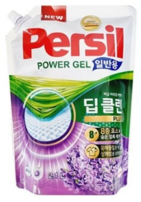 퍼실 파워젤 딥클린 라벤더 코튼 프레쉬 일반용 리필 2.1L, 1개
