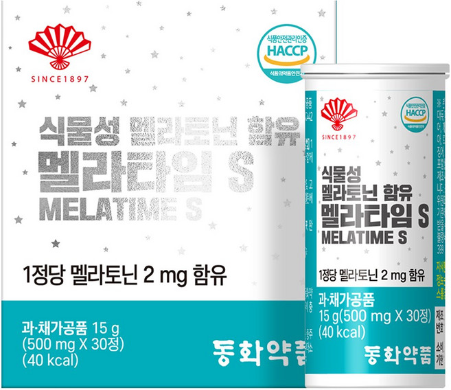 동화약품 식물성 멜라토닌 함유 멜라타임S, 30정, 1개