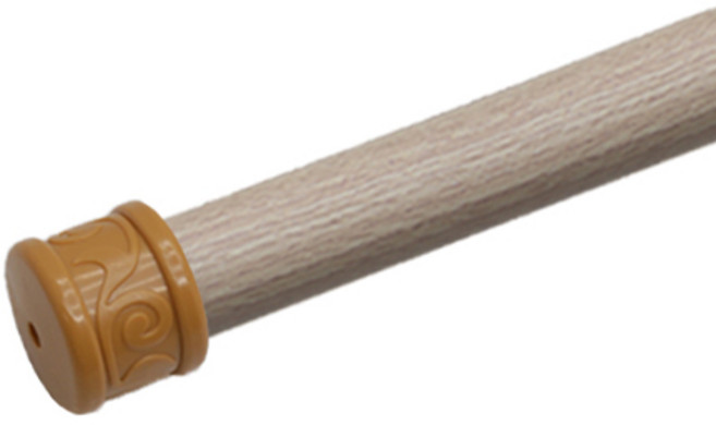 한국레일갤럭시 25mm 원형 커튼봉 커텐봉, 우드