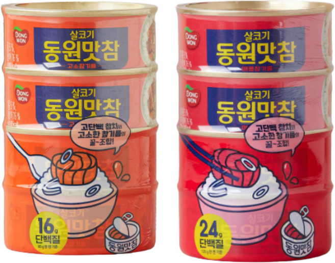 동원F&B 맛참 고소참기름 90g + 매콤참기름 90g, 8개