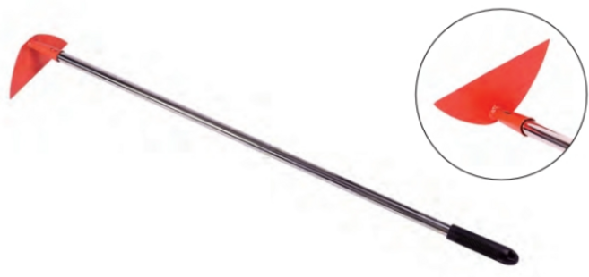 효심 선호미 스텐자루 농기구 잡초제거 괭이 긴호미 풀뽑기 장대호미, 1개