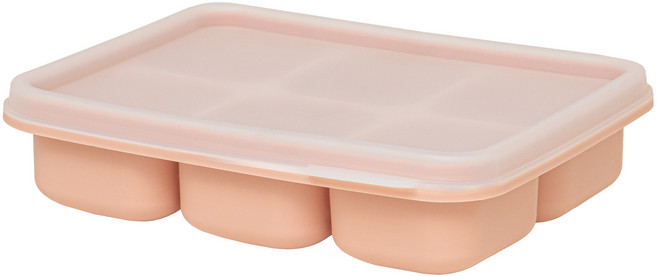 (국내생산)오마퀴진 실리콘 아이스몰드 6구 이유식소분기 이유식큐브 강아지 화식큐브 4colors, 코랄핑크, 1개