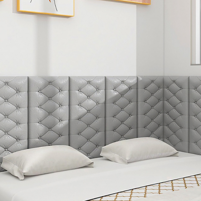 홈앤힐링 벽 충격방지 스펀지 고탄성 스티커식 벽쿠션, 4개, 코지 그레이