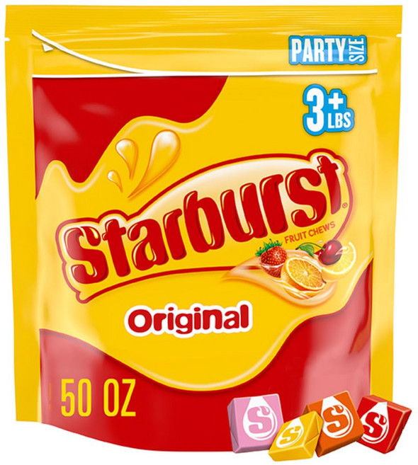 스타버스트 오리지널 프루티 츄 쫄깃한 캔디 파티 사이즈 STARBURST Original Fruity Chews Summer Candy Bulk Party Size 50, 1.42kg, 1개