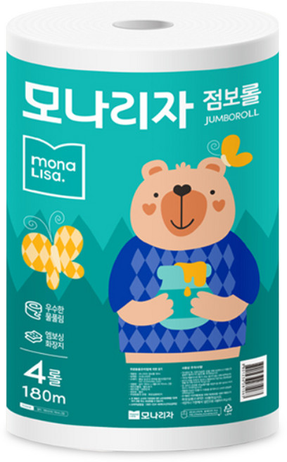 모나리자 점보롤, 180m, 1개, 4롤
