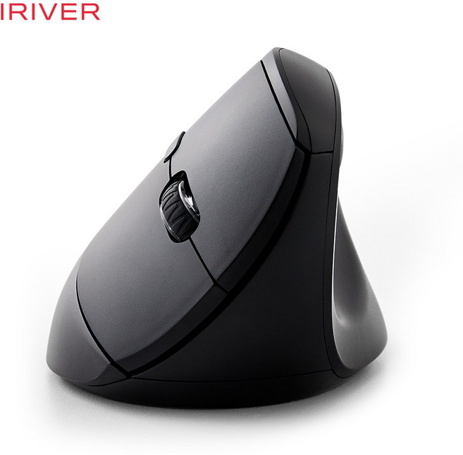 아이리버 EQwear-EV19 Gentleman Grip 일반형 무소음 무선 버티컬 마우스, 블랙