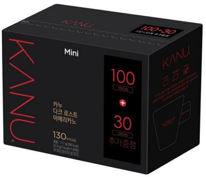 카누 미니 다크로스트 아메리카노 130T, 900mg, 130개입, 1개