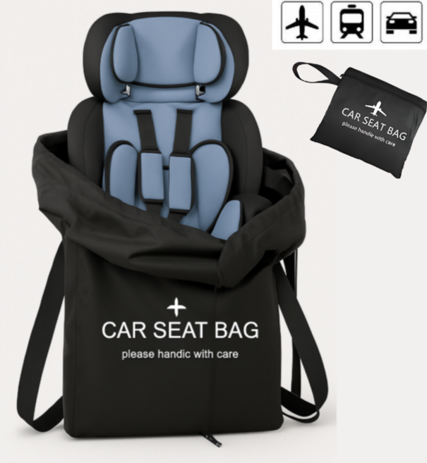 플랜와우 유모차가방 카시트 기내 수화물 커버, 1개, 블랙