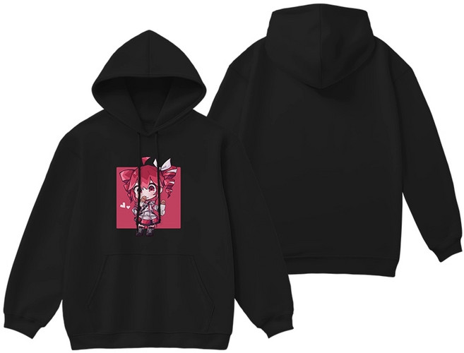 보컬로이드 카사네 테토 맨투맨 후드 티 캐릭터 일러스트 캐주얼 빅사이즈