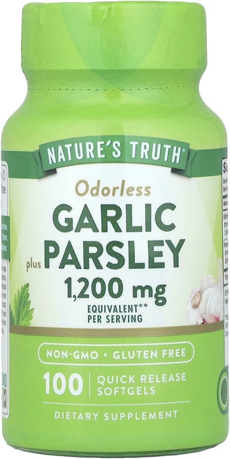 Nature's Truth 무향 마늘 플러스 파슬리 속방형 소프트젤 100정, NaturesTruth무향마늘플러스파슬리속방형소프트젤1, 1개 - 쿠팡