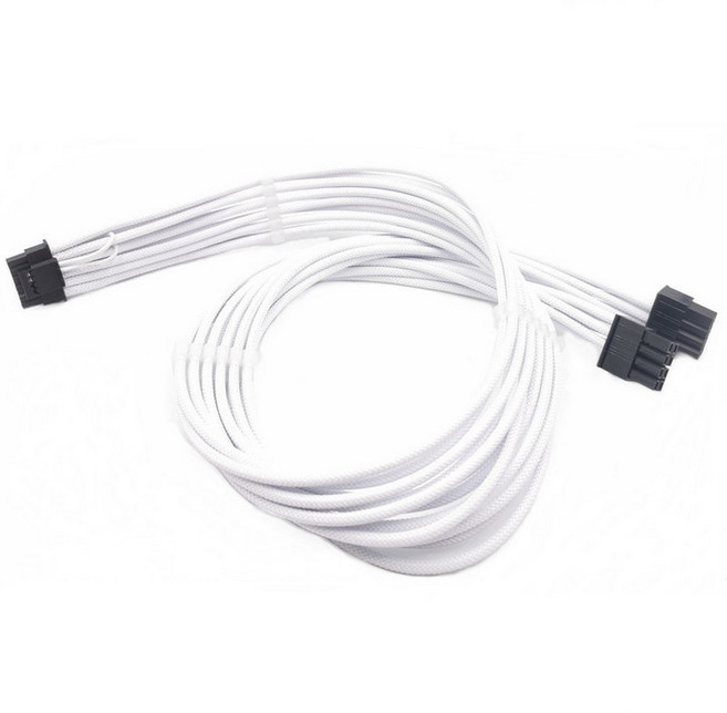 MSI MPG A850G A1000G PSU용 4090 GPU 모듈러 전원 공급 케이블 2x8P CPU-PCIE 5.0 12VHPWR 12 + 4 핀 16 ATX3.0 600W, White, 80cm, 1개