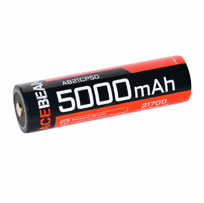 ACEBEAM AB21CP50 21700 5000mAh 可充電電池, 黑色, 1個