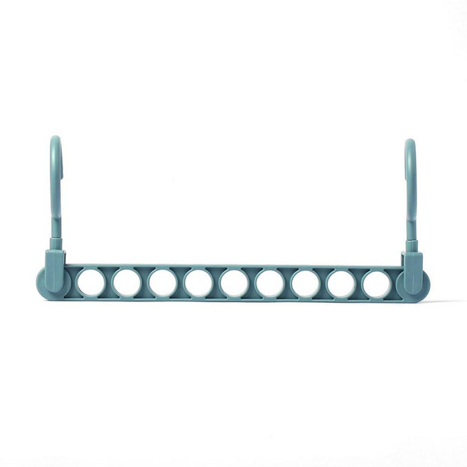 플라스틱옷걸이 가로세로 공간활용 옷걸이(블루) 간격유지 9구 옷걸이 멀티옷걸이 회전옷걸이, 1개, 본품