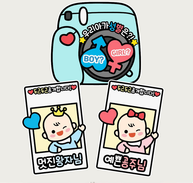 젠더리빌 토퍼 성별공개 베이비샤워 파티 기념 소품, 1개