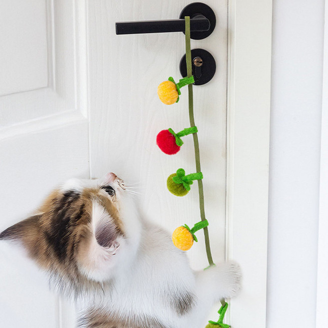 허그마이펫 고양이 캣닢 냥냥펀치 토마토 장난감, 1개, 부착형