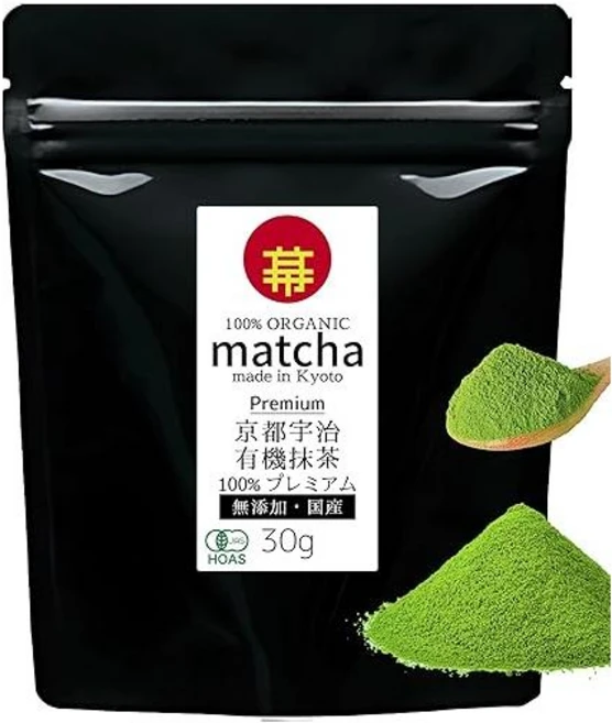 matcha 프리미엄 30g 진한 녹색 말차 100% 국산 교토 우지 유기 JAS 유기농 무첨가 파우더 분말 uji powde, 하나의 옵션 - 쿠팡