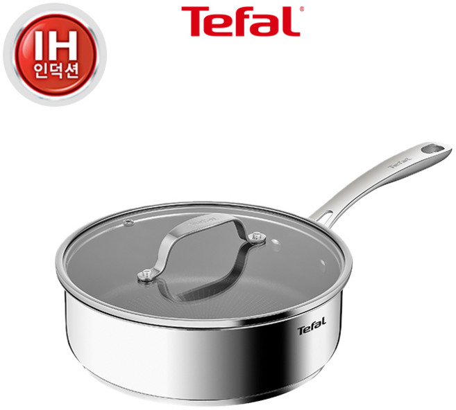 (정품) 옵션 테팔 인덕션 스텐 티타늄 3 퍼펙트 레지스트 프라이팬 20cm, 소테팬 24cm