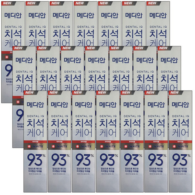 메디안 덴탈 IQ 치석케어 치약 화이트 120g 9개, 21개