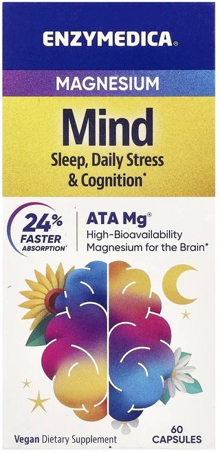 헁복하고 건강하세요 Enzymedica 마그네슘 마인드 캡슐 60정(캡슐 1정당 350mg) 늘 챙기셔야합니다, Enzymedica마그네슘마인드캡슐60정캡슐1정당350, 1개 - 쿠팡