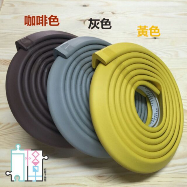 方格子 L型防撞邊條, 1個, 防撞護條3M-灰色