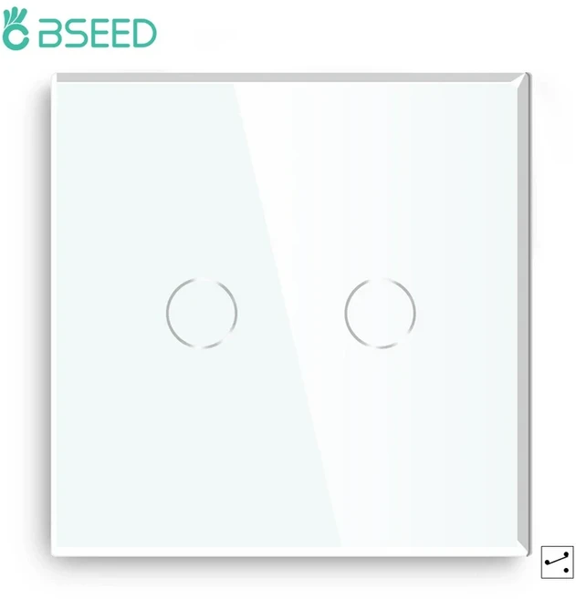 BSEED 1/2/3Gang 터치 라이트 스위치 계단 복도 용 벽 EU 소켓 유형-c USB 유리 패널, 01 빠른, 18 2Gang Switch, 01 2Way Switches