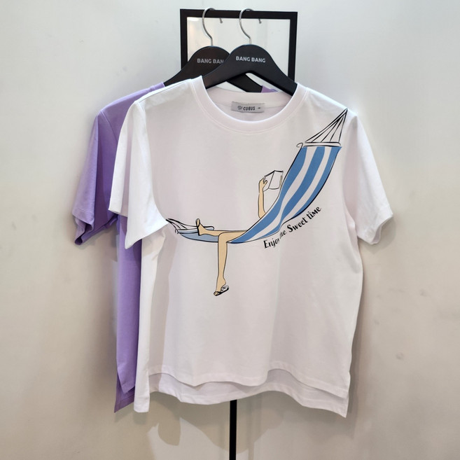 뱅뱅 NC경산점 여름신상 초대박세일 반값특가!! 여성 여름 프린트 반팔 티셔츠 CTJ311