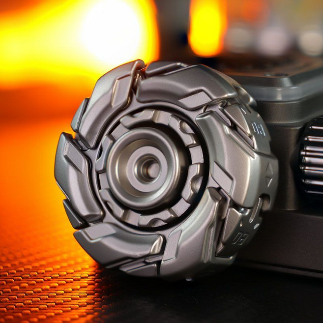 暴躁08旋轉開甲指尖陀螺 全合金材質 解壓玩具, 1個, 暴躁08-銀色