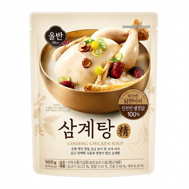 올반 삼계탕 정, 900g, 4개