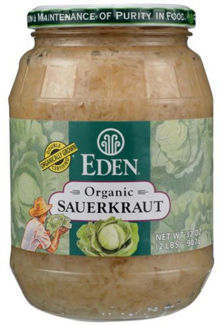 에덴 푸드 사우어크라우트 유기농 907.2g 3개 팩 EDEN FOODS Sauerkraut ORG 32 OZ Pack of 3, 1개