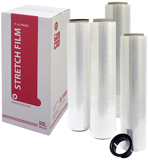 뉴플라스틱 스트레치필름 핸드랩 산업용랩 포장 공업용, 1개, P10-고기능필름 10mic(500mm×400M)