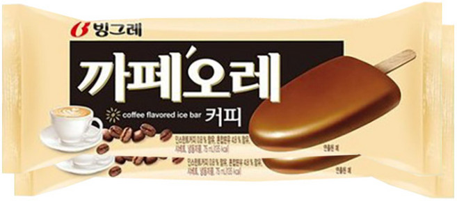 빙그레 까페오레바 한박스 아이스크림, 40개, 75ml