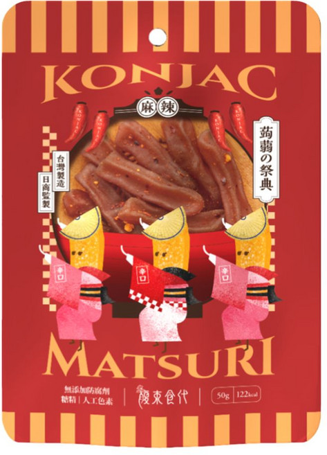 腹束食代 蒟蒻條 麻辣口味, 50g, 1個