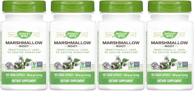 네이처스웨이 마시멜로우 뿌리 480mg, 4개, 100정 - 쿠팡