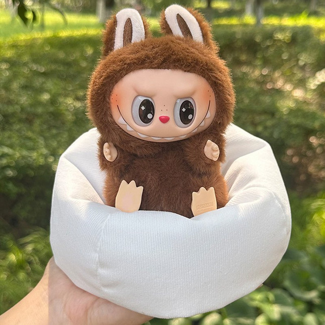 인형용 젤라또 미니 빈백 쇼파 쿠션 세트 솜깅이 의자 라부부 아이돌 굿즈 엠디, 바닐라, 1개