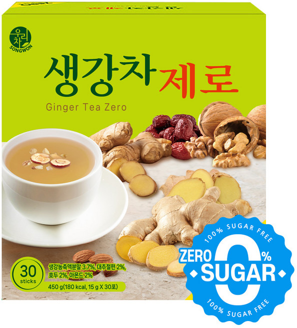 우리차 송원식품 생강차 제로, 15g, 30개입, 1개