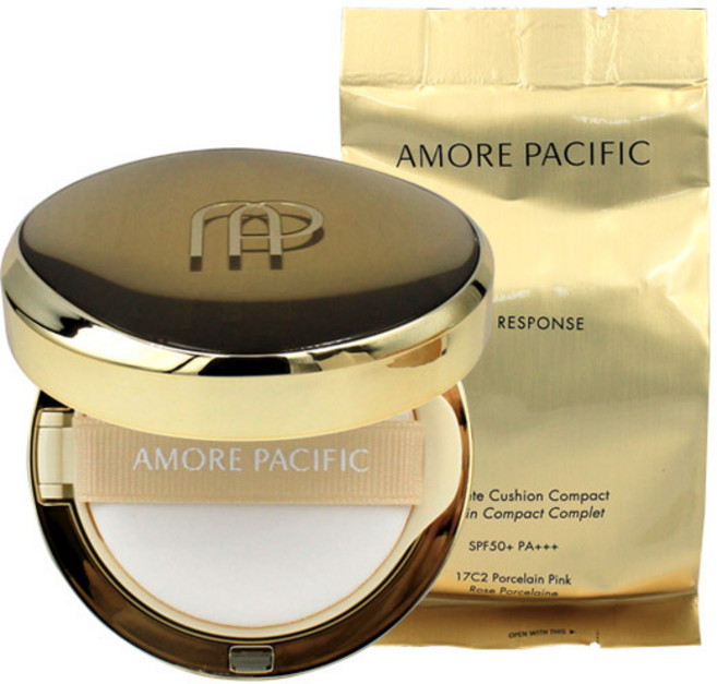 아모레퍼시픽 타임 레스폰스 컴플릿 쿠션 컴팩트 15g (SPF50+) 본품+리필, 21W1 린넨베이지-신형, 1개