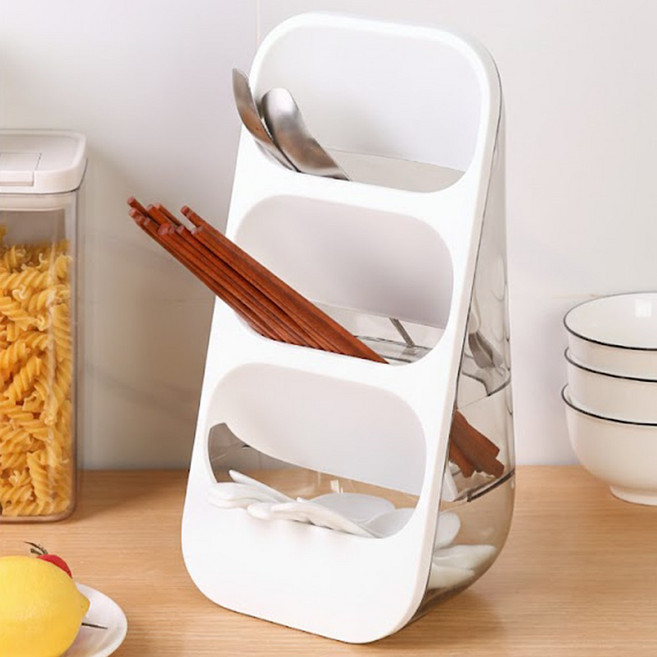 커피믹스 보관함 수저통 수저 포크 젓가락 다용도 정리함, 1개, 화이트white
