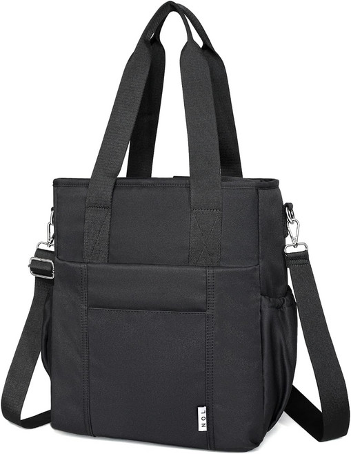NOL 보온 보냉 런치백 여성용 대용량 방수 나일론 도시락 가방 숄더스트랩, Black, 1, 20L
