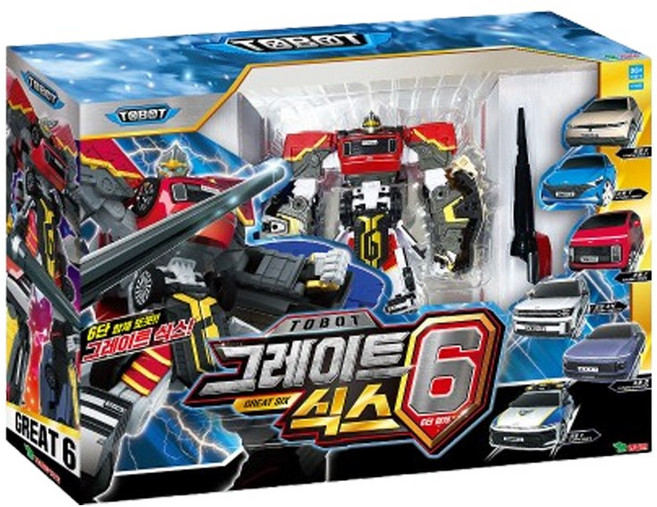 영실업 또봇 그레이트 식스 (6단 합체 로봇), 1개, 레드외